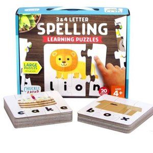 Chuckle & Roar 3 & 4 Letter Spelling Learning Puzzle- New!